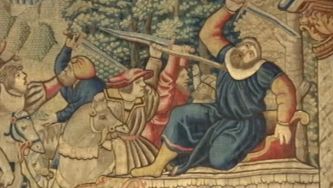 O mito de Édipo em lã, fio de ouro e seda