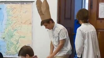 Reconstituição de uma aula do Estado Novo