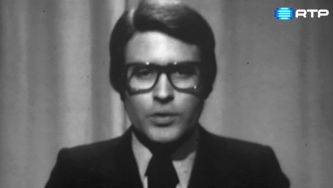 O primeiro telejornal da RTP no 25 de abril