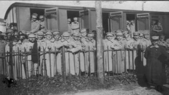 O comboio trazia as tropas para Lisboa