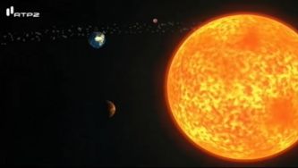 O sol e os planetas do sistema solar