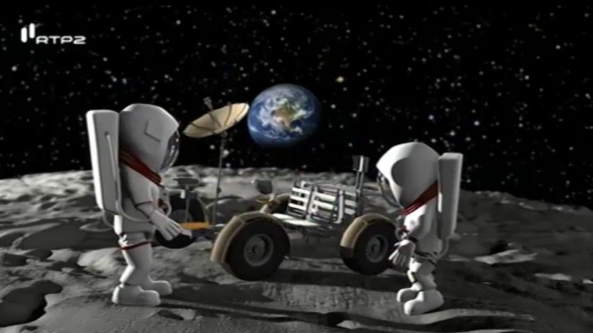 Explorar a lua num veículo espacial
