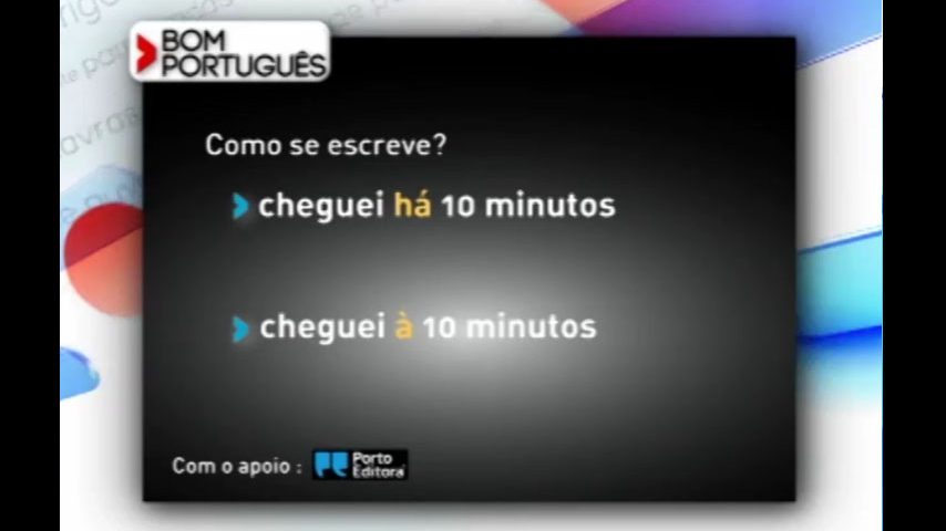 Nesta frase, escreve-se “há” ou “à” 10 minutos?
