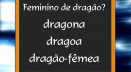 O substantivo dragão tem feminino?