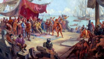 A partida da armada de Pedro &Aacute;lvares Cabral