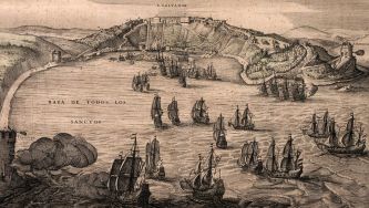 A funda&ccedil;&atilde;o de Salvador, na Ba&iacute;a de Todos os Santos