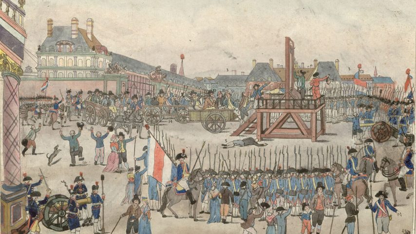 A execução de Robespierre, em França