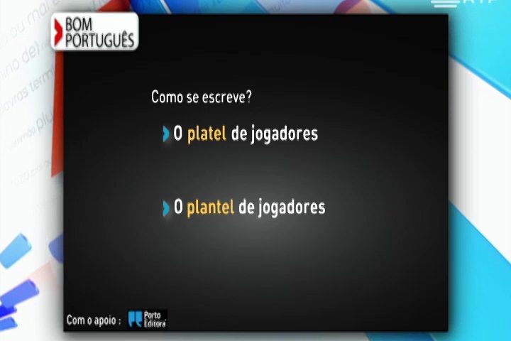 Platel ou plantel, como se designa um conjunto de jogadores?