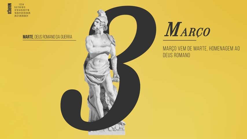 Março, homenagem ao deus Marte