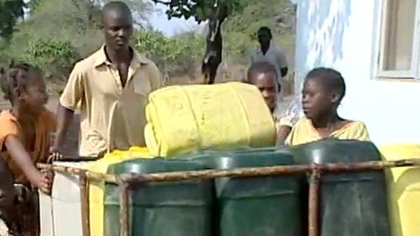 A falta de água potável em Moçambique