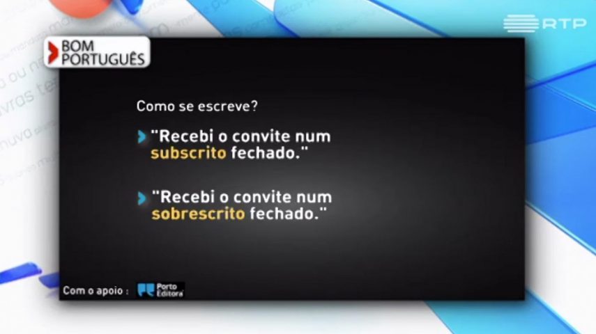 Subscrito ou sobrescrito, qual deles é um envelope?