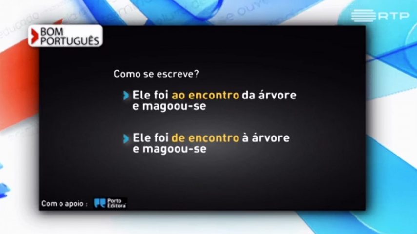 Ao encontro ou de encontro, um choque evitável