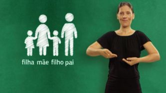 Gestos que traduzem família em Língua Gestual