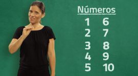 A lição dos números em Língua Gestual