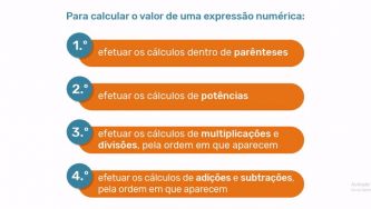 Cálculo do valor de expressões numéricas