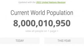 Oito mil milhões de pessoas no mundo